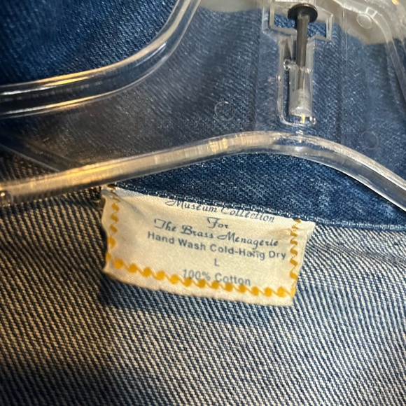 Vintage The Brass Menagerie “denim” vest women’s size L - Picture 5 of 11